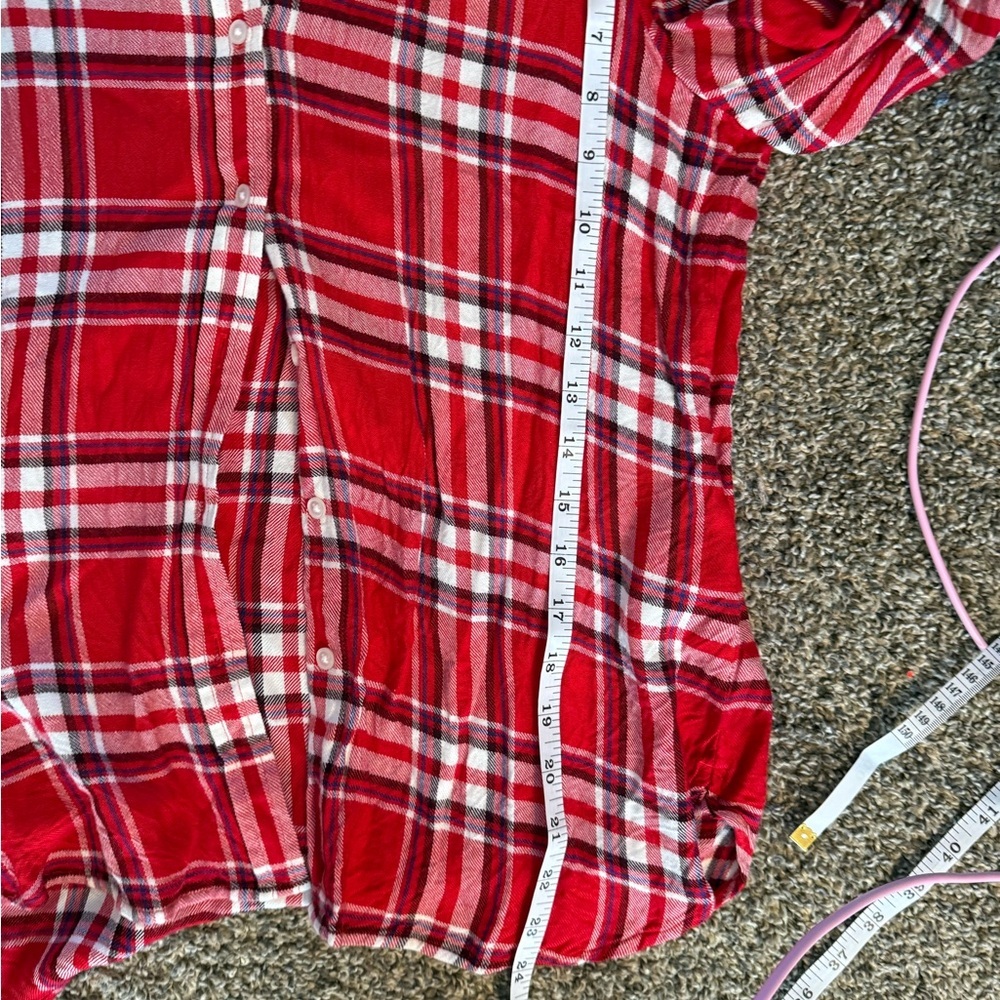 Banana Republic Red Plaid Shirt - Picture 6 of 6